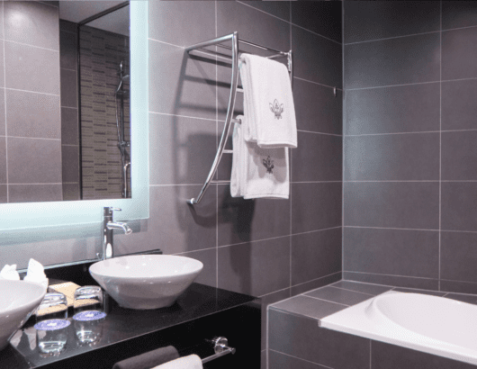 Junior Suite Toilet Business Bay Dubai with Canal or City View